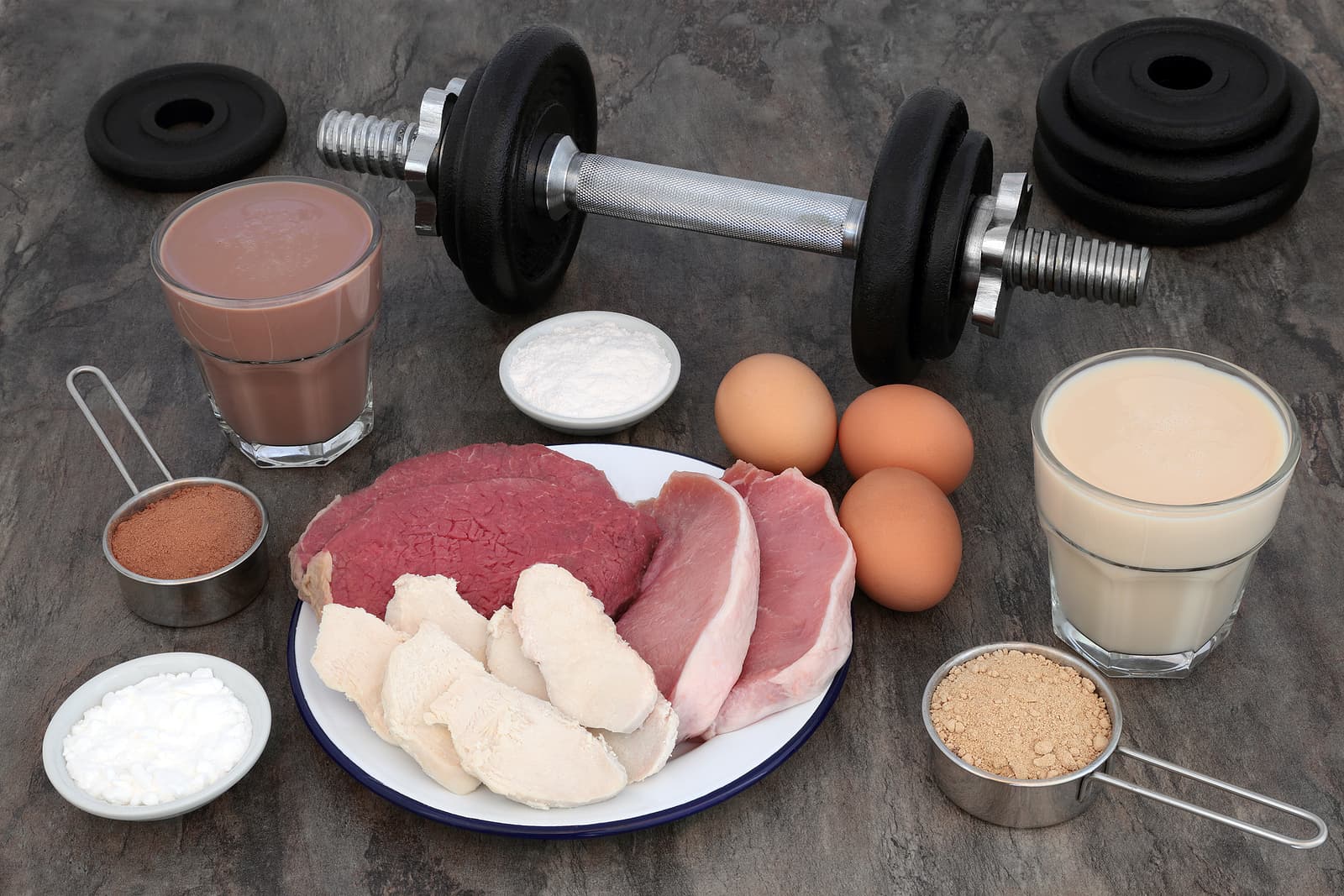 meal replacement shakes - High protein food of meat and eggs